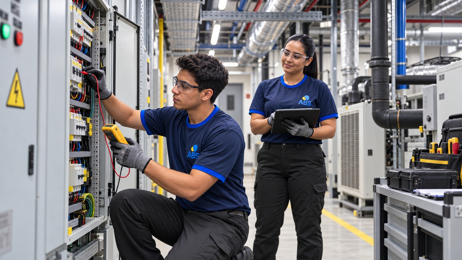 Técnicos ABS Resolve uniformizados em serviço de manutenção e facilities em Manaus - AM